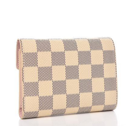 Louis Vuitton Damier Azur Victorine Wallet Rose Ballerine 3 of 7
