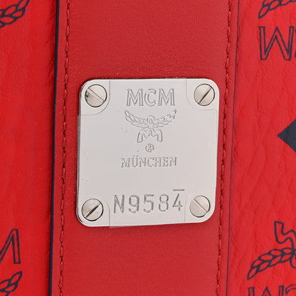 MCM Visetos Medium Liz Reversible Shopper Tote Candy Red 11 of 15