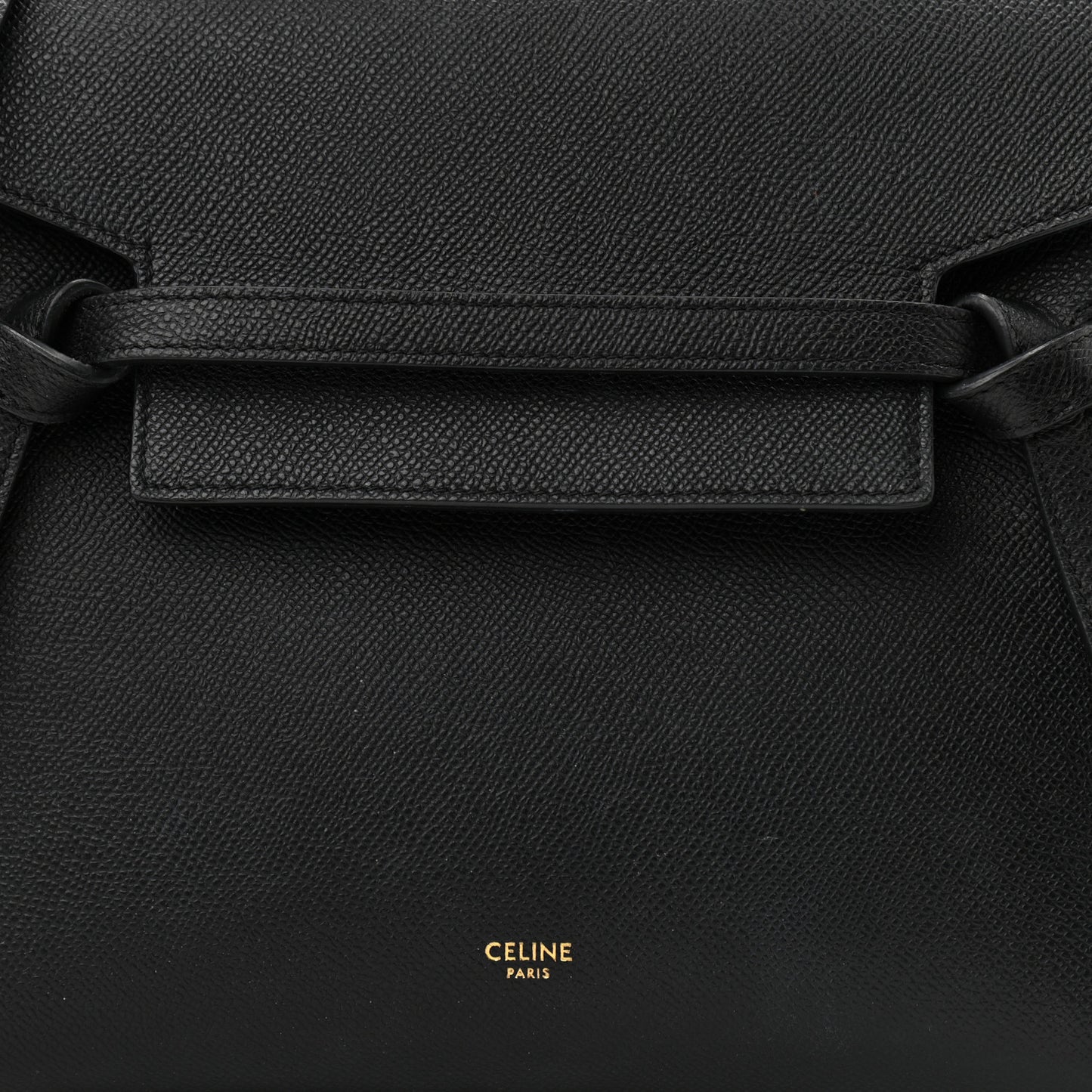 Grained Calfskin Micro Belt Bag Black