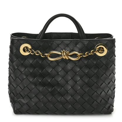 Bottega Veneta Nappa Intrecciato Small Andiamo With Chain Shoulder Bag Black 1 of 8