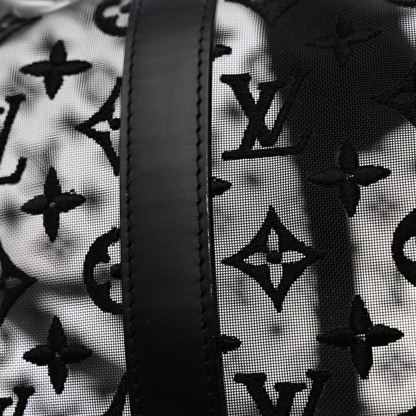 Monogram See Through Keepall Bandouliere 50 Black