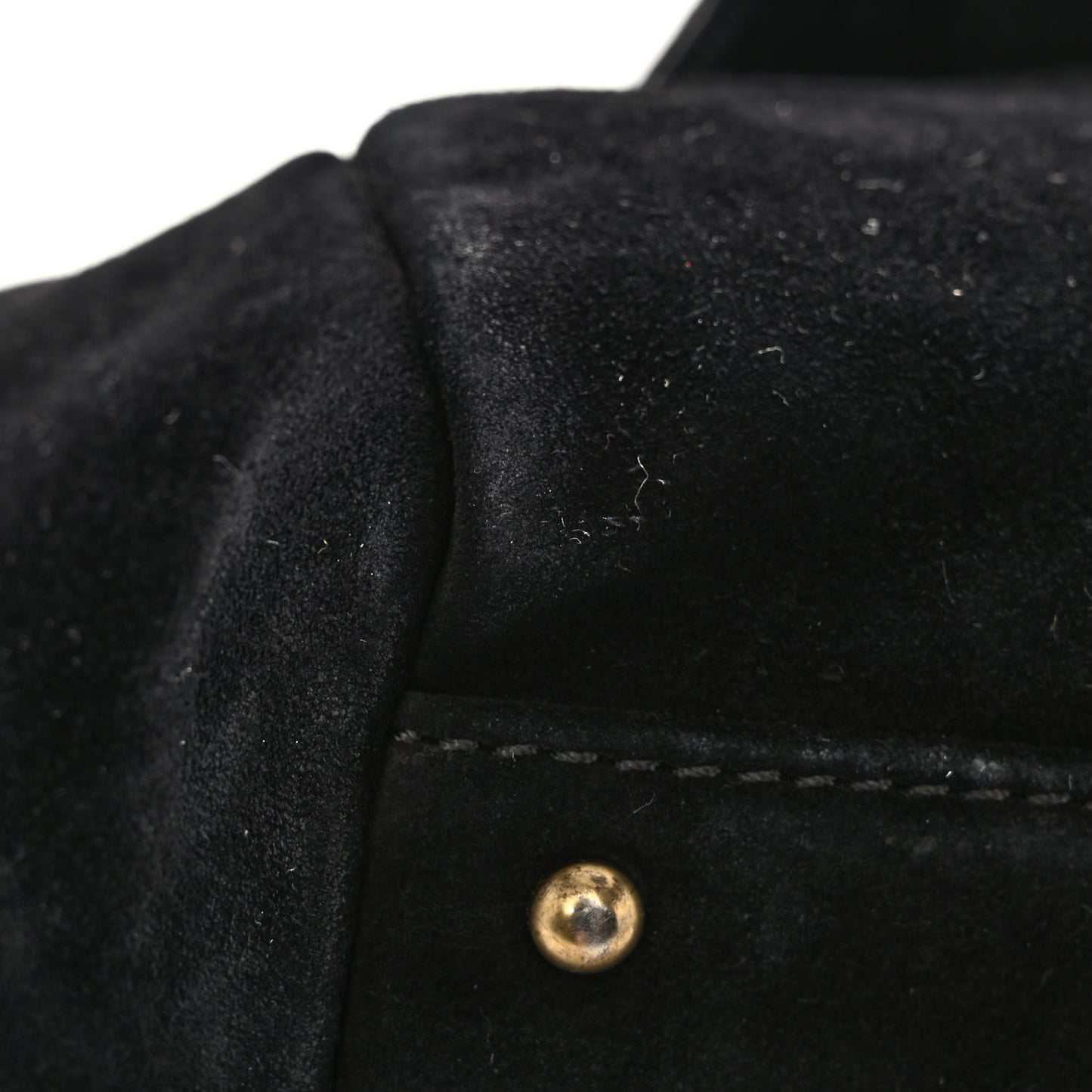 Suede Accordion Flap Black