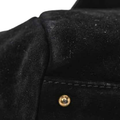 Chanel Suede Accordion Flap Black 11 of 11