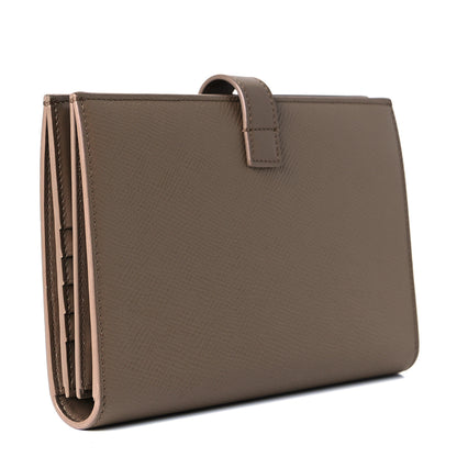 Celine Grained Calfskin Large Multifunction Strap Wallet Taupe 2 of 8