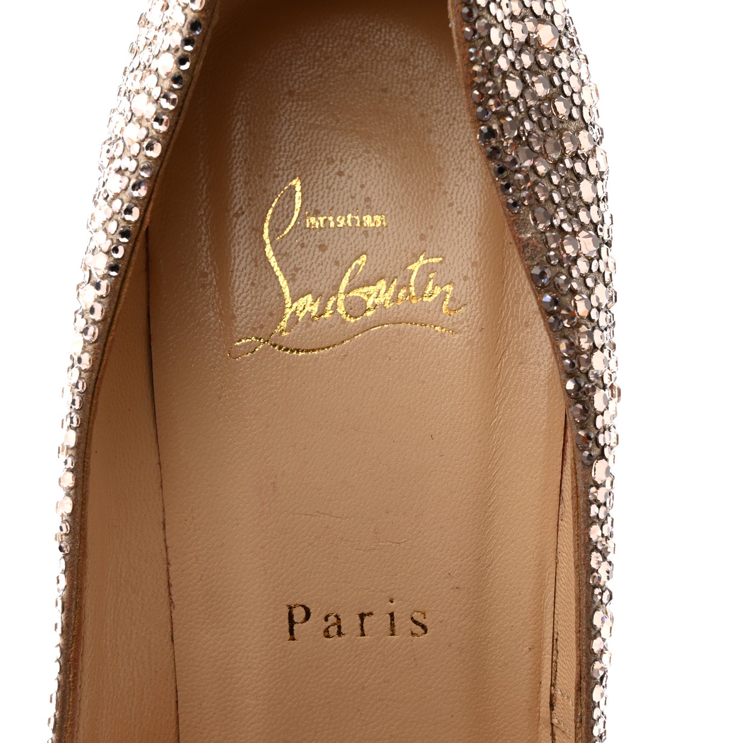 Specchio Strass Crystal Lady Peep 150 Pumps 41.5 Rose Gold