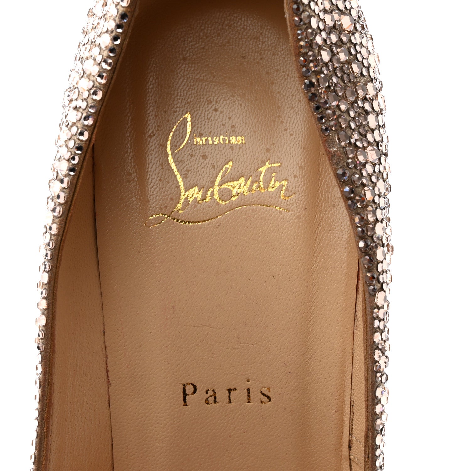 Christian Louboutin Specchio Strass Crystal Lady Peep 150 Pumps 41.5 Rose Gold 6 of 8