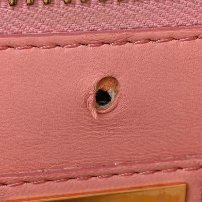 Fendi Vitello Seta Shiny Nappa Medium Peekaboo Iconic Satchel Grigio Polvere Bois de Rose 12 of 12