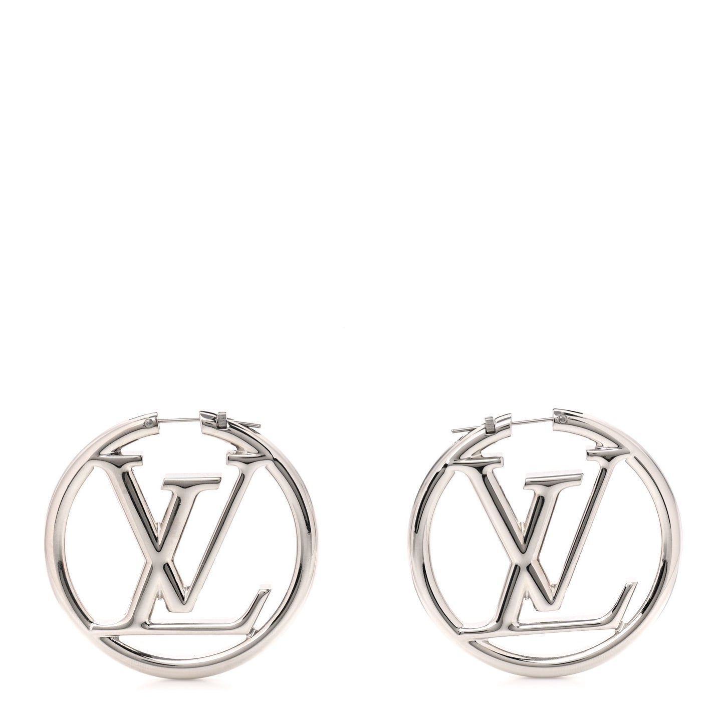 Palladium Louise Hoop Earrings Silver