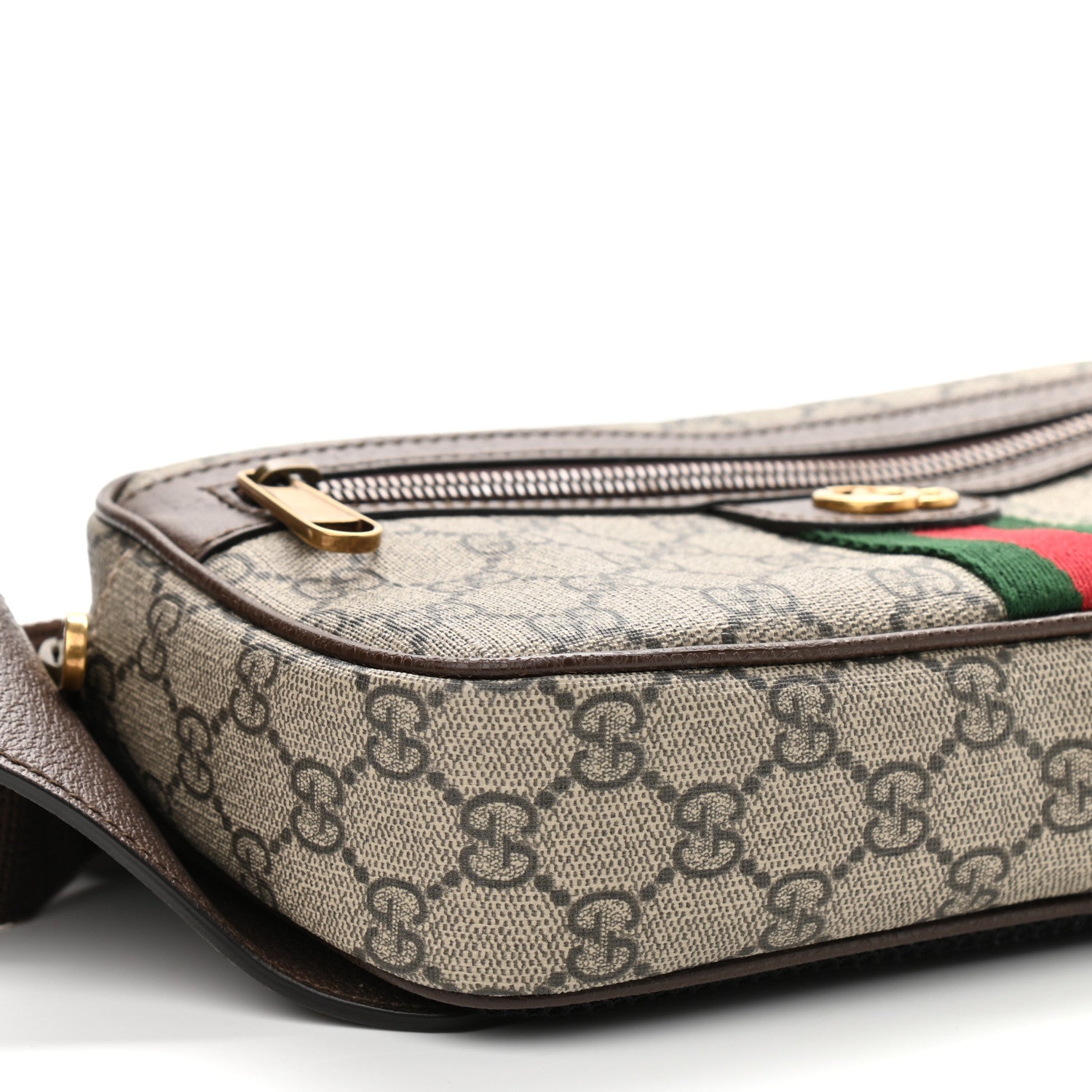 Gucci Soft GG Supreme Monogram Medium Ophidia Belt Bag Dark Brown 8 of 9