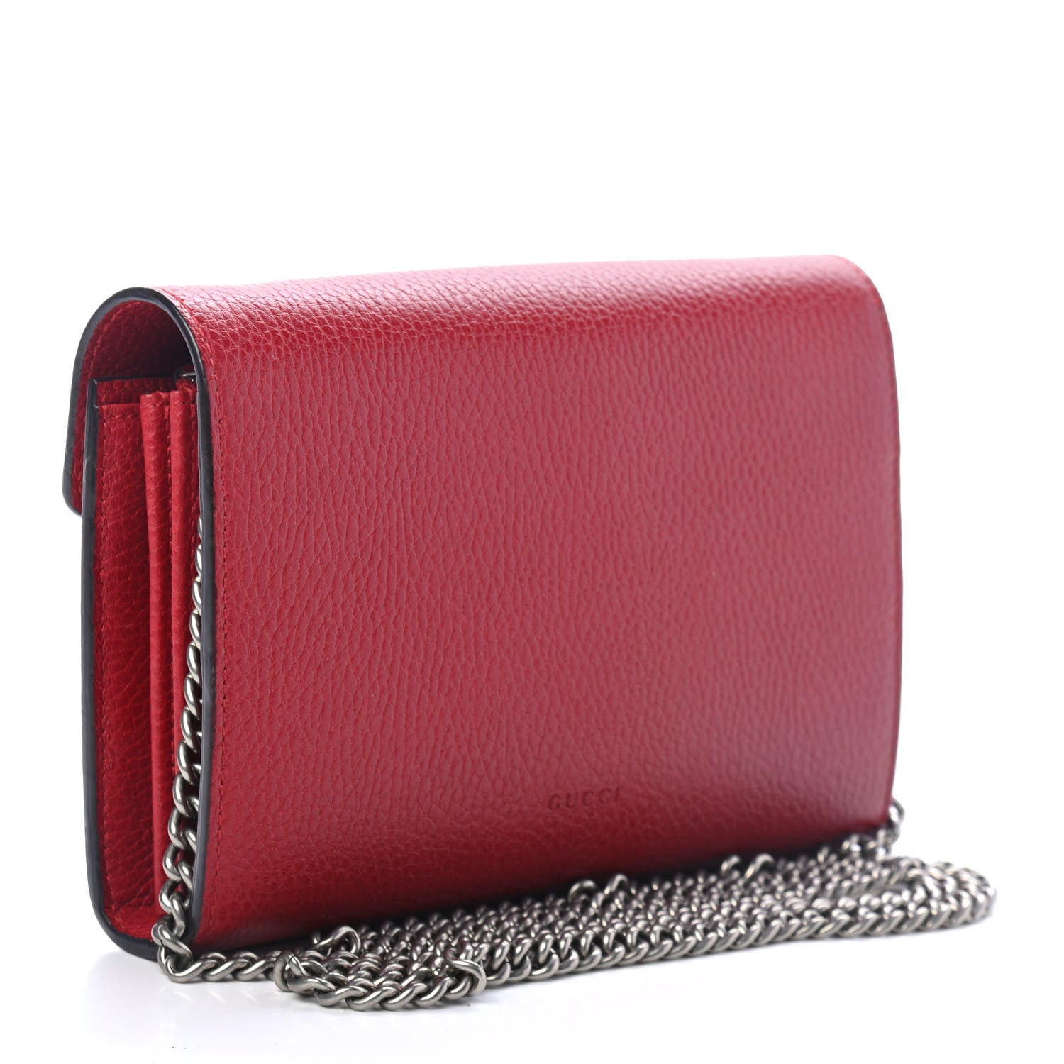 Gucci Calfskin Mini Dionysus Chain Wallet Hibiscus Red 2 of 4