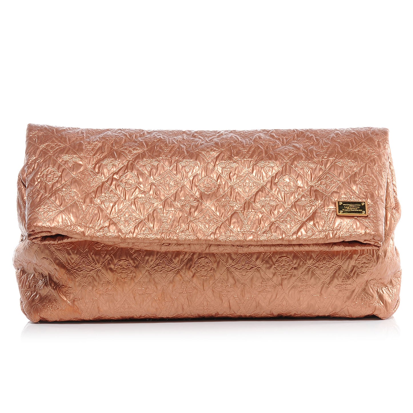 Jacquard Quilted Monogram Limelight Clutch GM Rose Gold