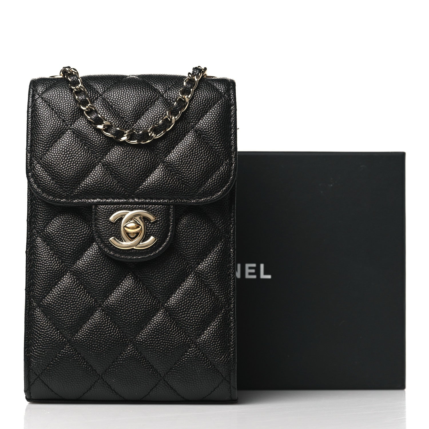 Chanel Caviar Quilted Classic Phone Holder Black 11 of 11