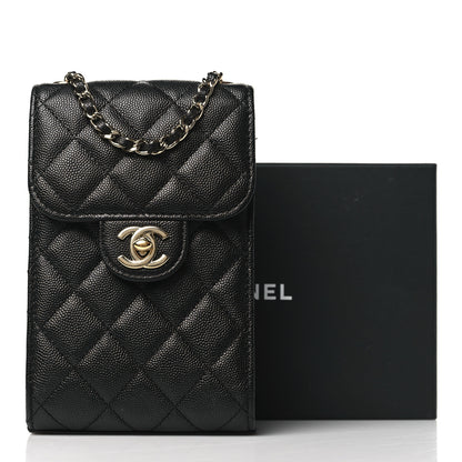 Chanel Caviar Quilted Classic Phone Holder Black 11 of 11