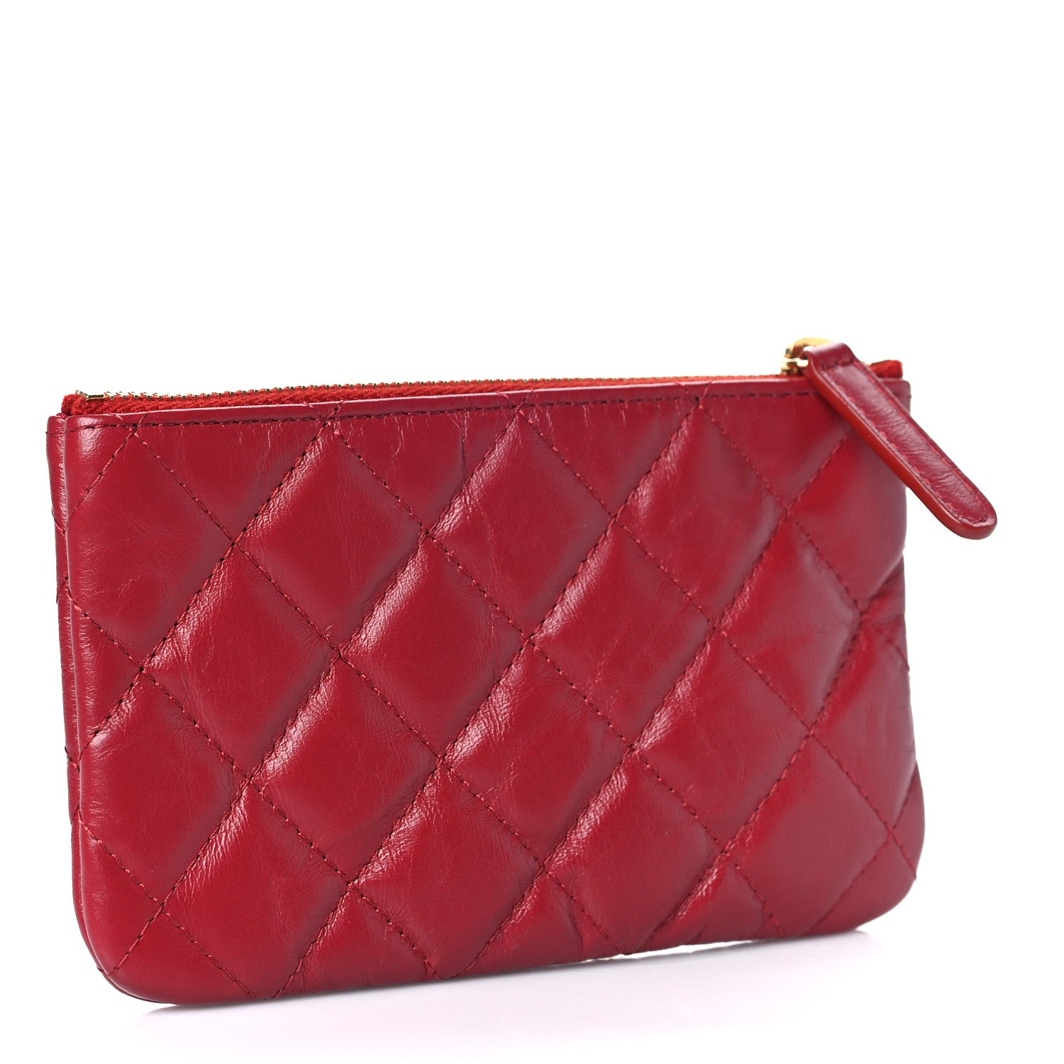 Chanel Aged Calfskin Quilted Small Reissue Cosmetic Case Red 3 of 10