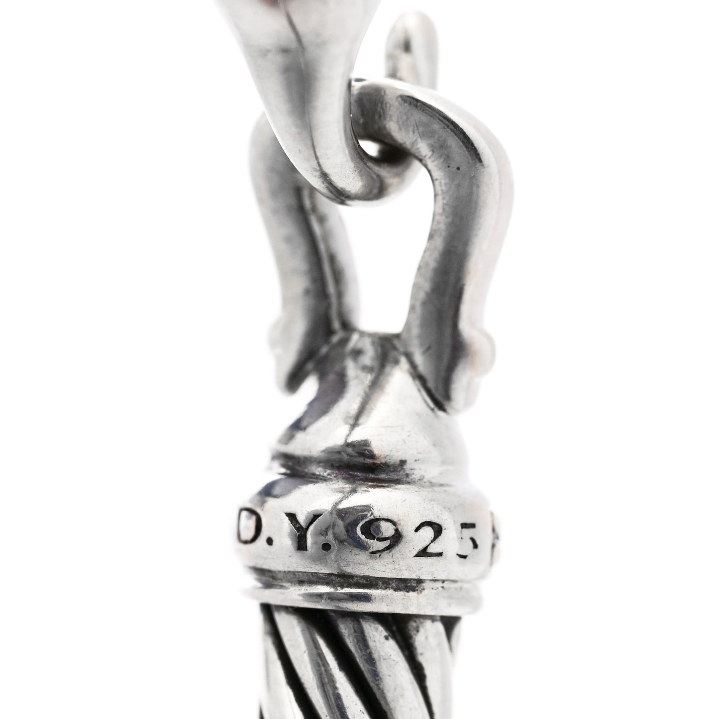 Sterling Silver Diamond 5mm Cable Buckle Bracelet