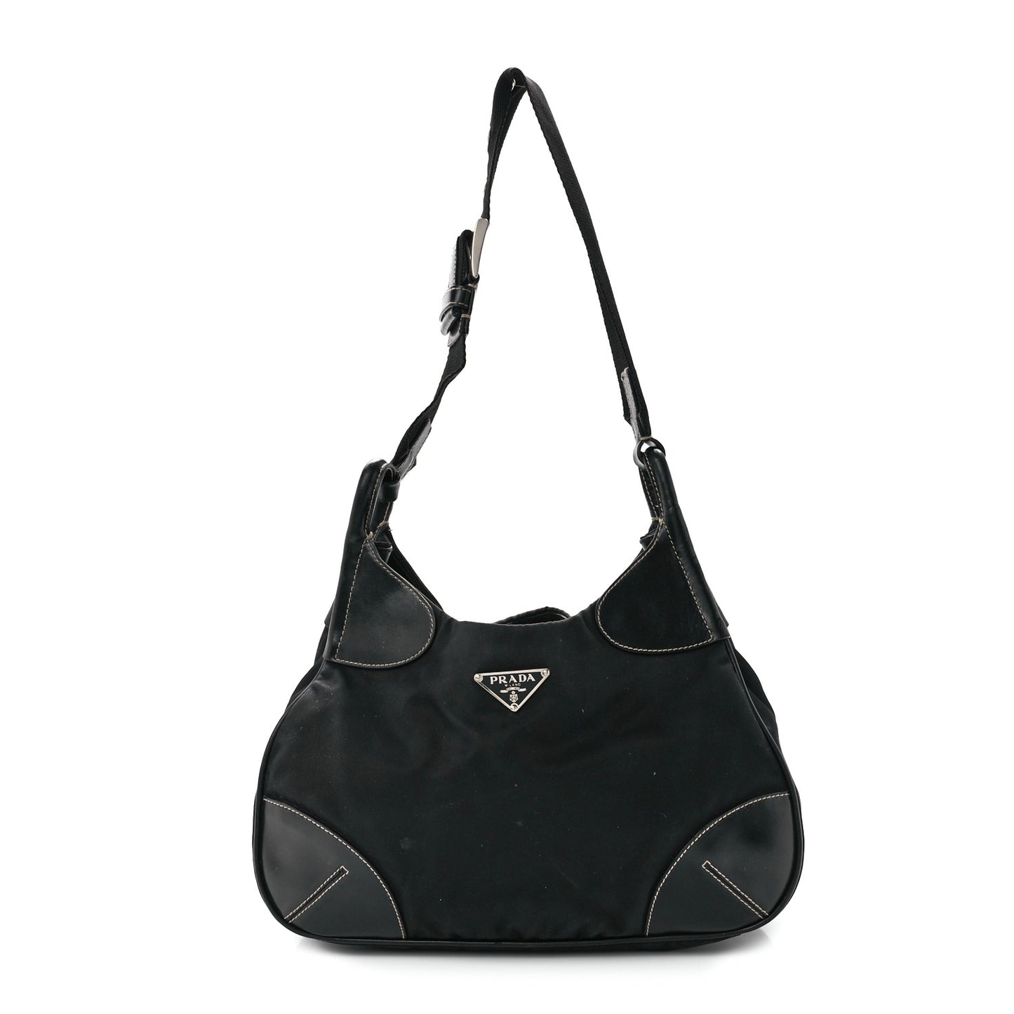Tessuto Light Nylon Shoulder Bag Black