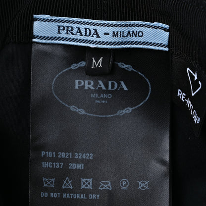 Prada Re-Nylon Metal Triangle Logo Womens Bucket Hat M Black 8 of 9