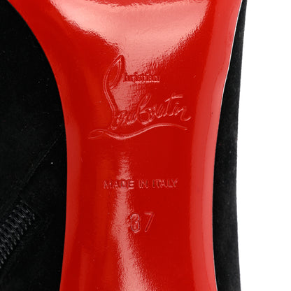 Christian Louboutin Veau Velours Firmamma 100 Booties 37 Black Silver 7 of 8