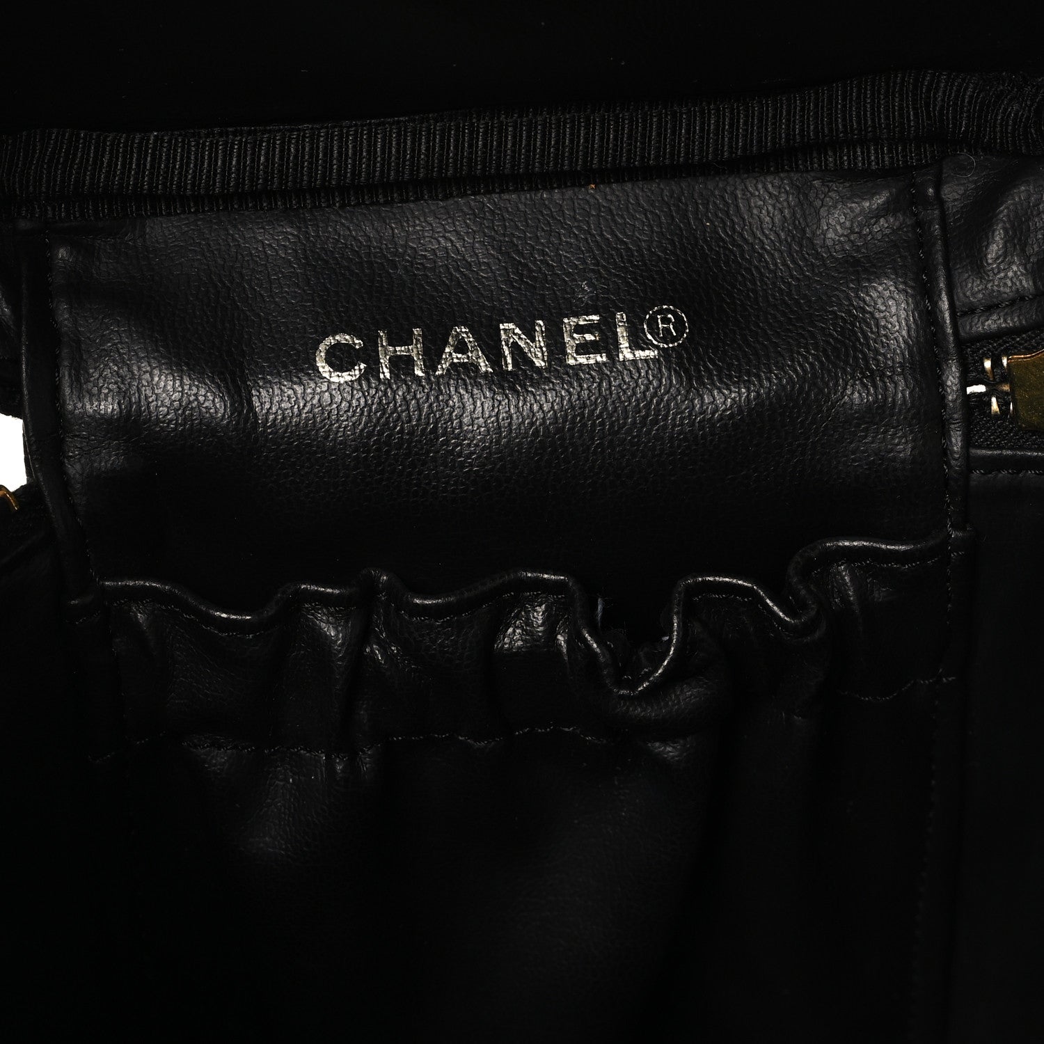 Chanel Caviar Vanity Cosmetic Case Black 6 of 8