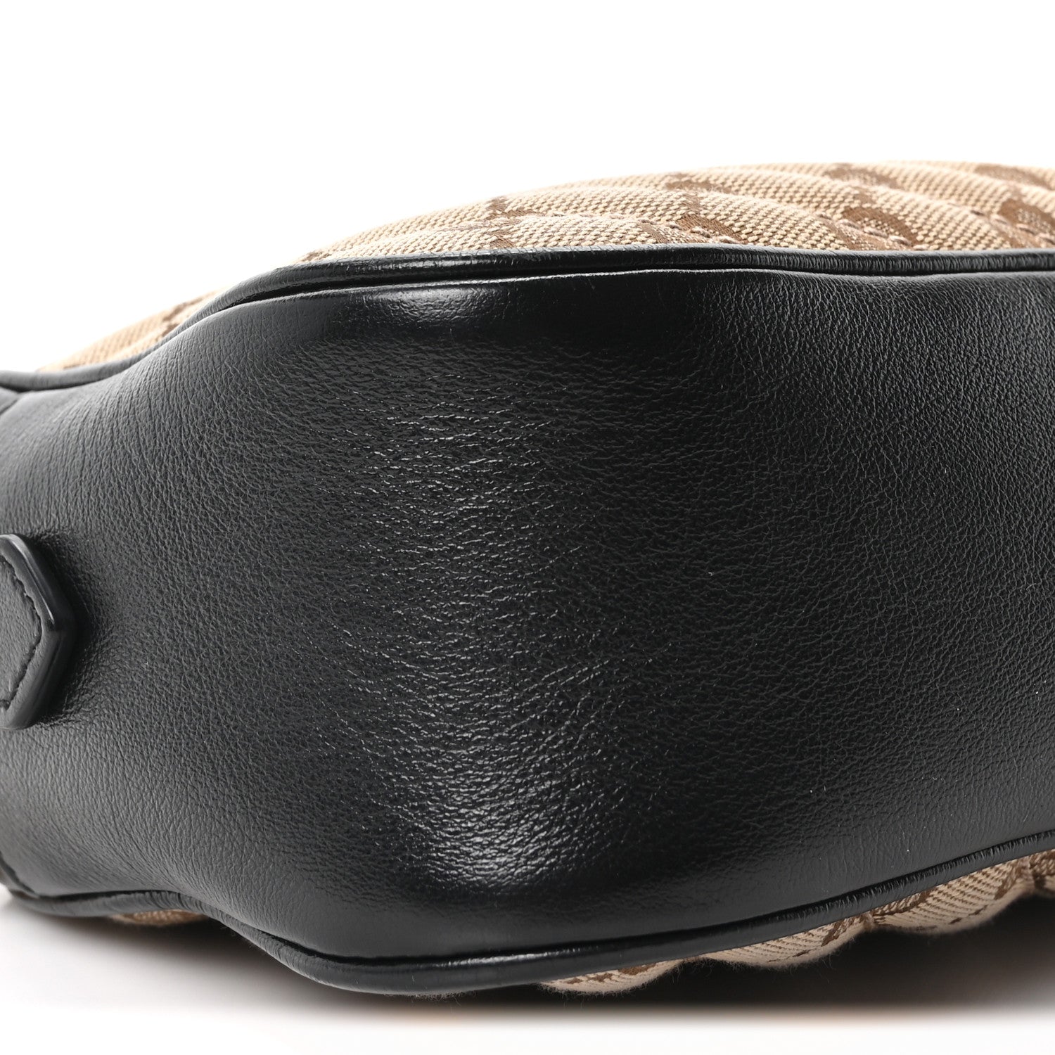 Gucci Monogram Matelasse Diagonal Small GG Marmont Chain Shoulder Bag Beige Black 9 of 10
