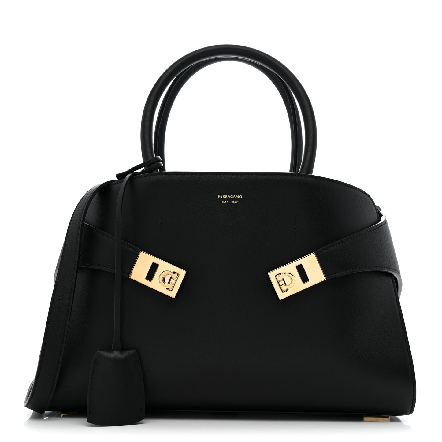 Calfskin Small Hug Bag Black