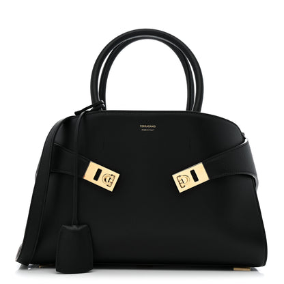 Salvatore Ferragamo Calfskin Small Hug Bag Black 1 of 10