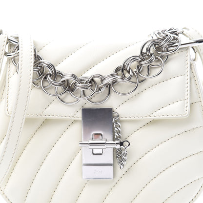 Chloe Calfskin Quilted Mini Drew Bijou Shoulder Bag Natural White 8 of 9