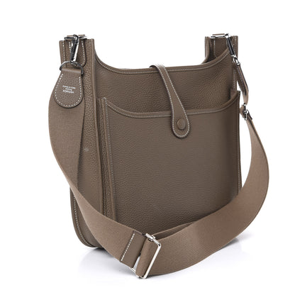 Hermes Taurillon Clemence Evelyne III PM Etoupe 2 of 12