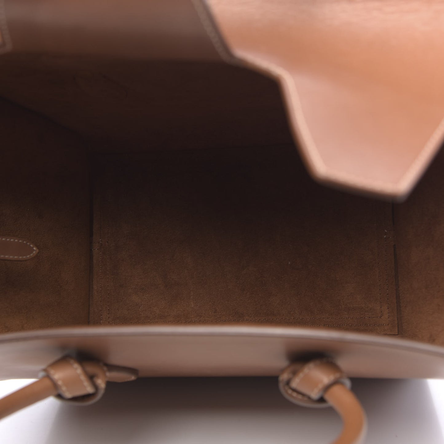 Natural Calfskin Mini Tie Knot Tote Tan