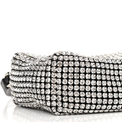 Alexander Wang Mesh Crystal Rhinestone Mini Heiress Pouch Black Silver 8 of 10
