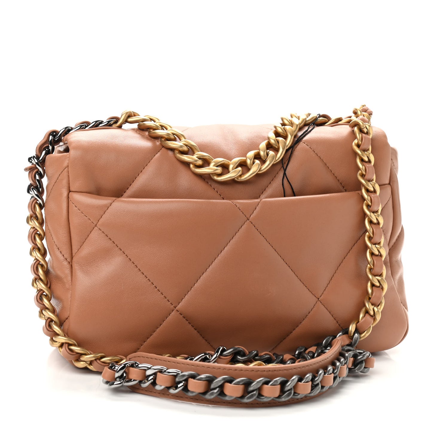 Lambskin Quilted Medium Chanel 19 Flap Brown