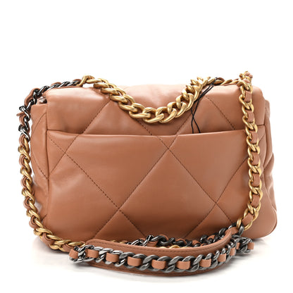 Chanel Lambskin Quilted Medium Chanel 19 Flap Brown 3 of 9
