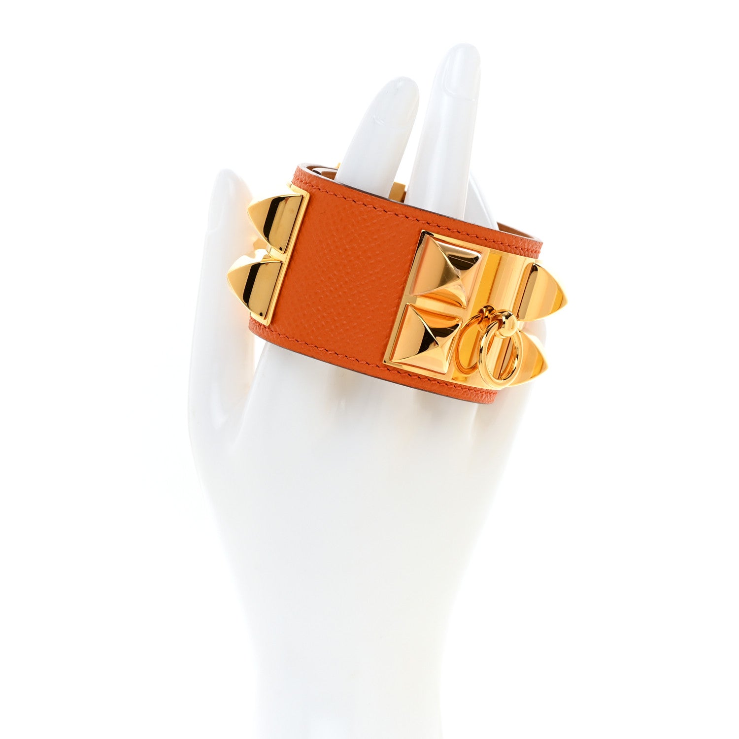 Hermes Epsom Collier De Chien CDC Bracelet T2 Orange 2 of 7