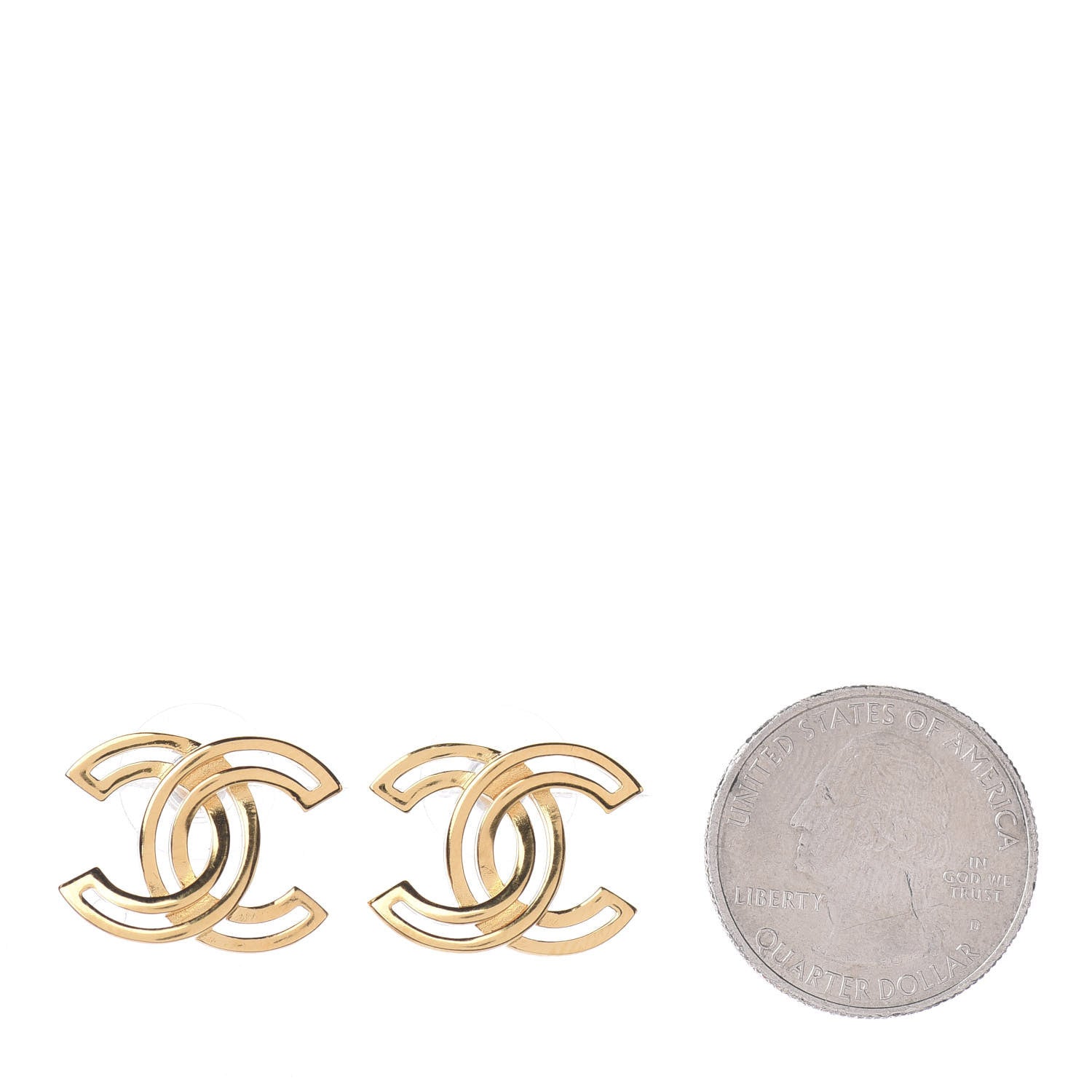 Chanel Metal Obazine CC Earrings Gold 2 of 4