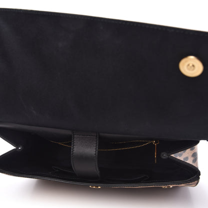 Dolce & Gabbana Dauphine Leopard Print Large Miss Sicily Satchel Black 5 of 9