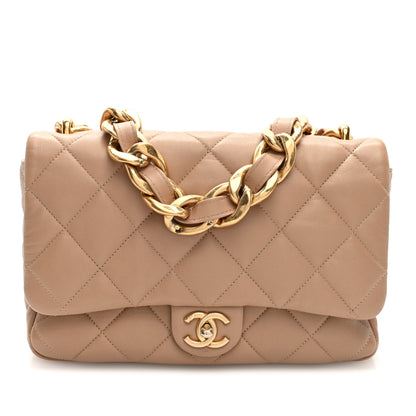 Chanel Lambskin Quilted Large CC Funky Town Flap Beige 1 of 10