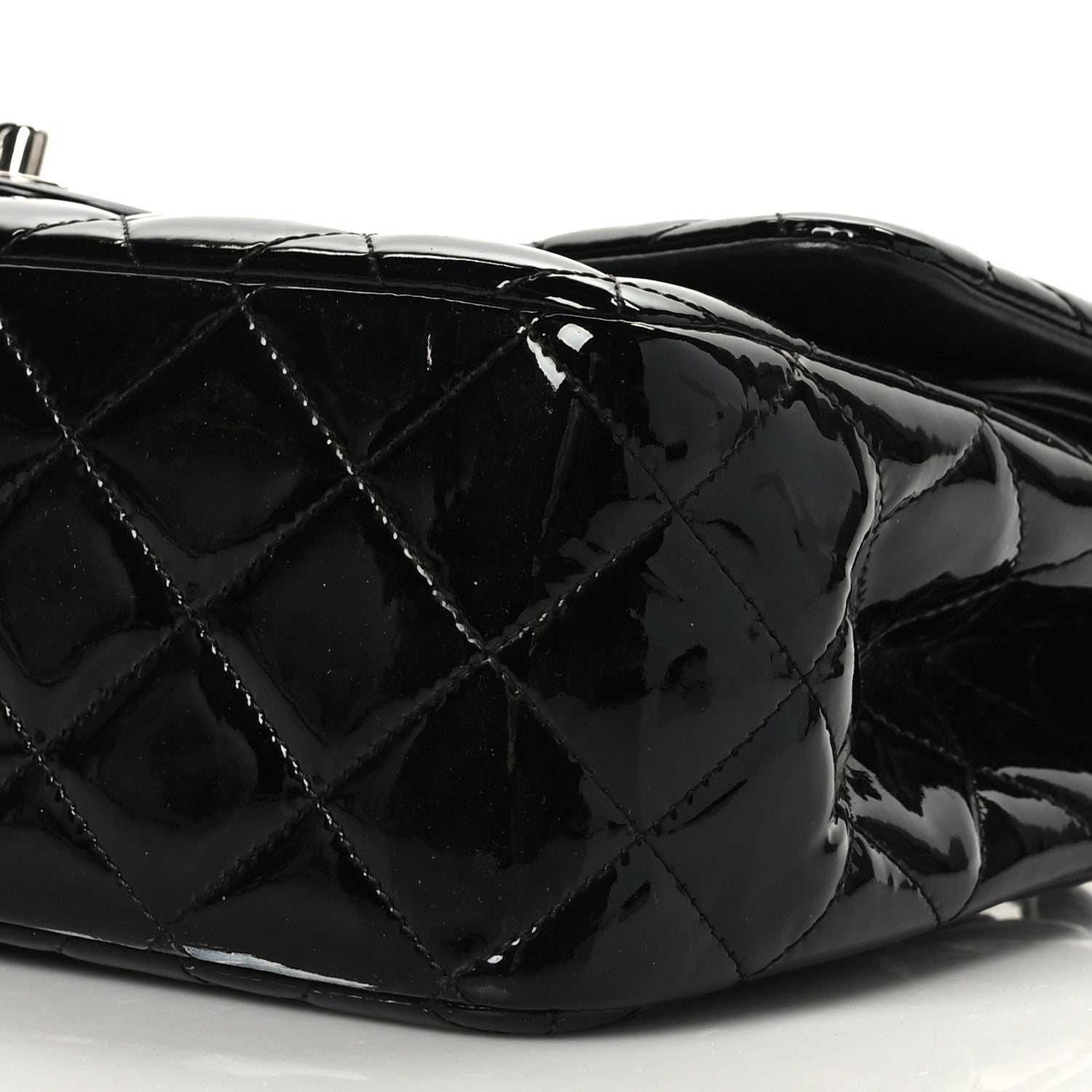 Chanel Patent Quilted Jumbo Double Flap Black 9 of 9