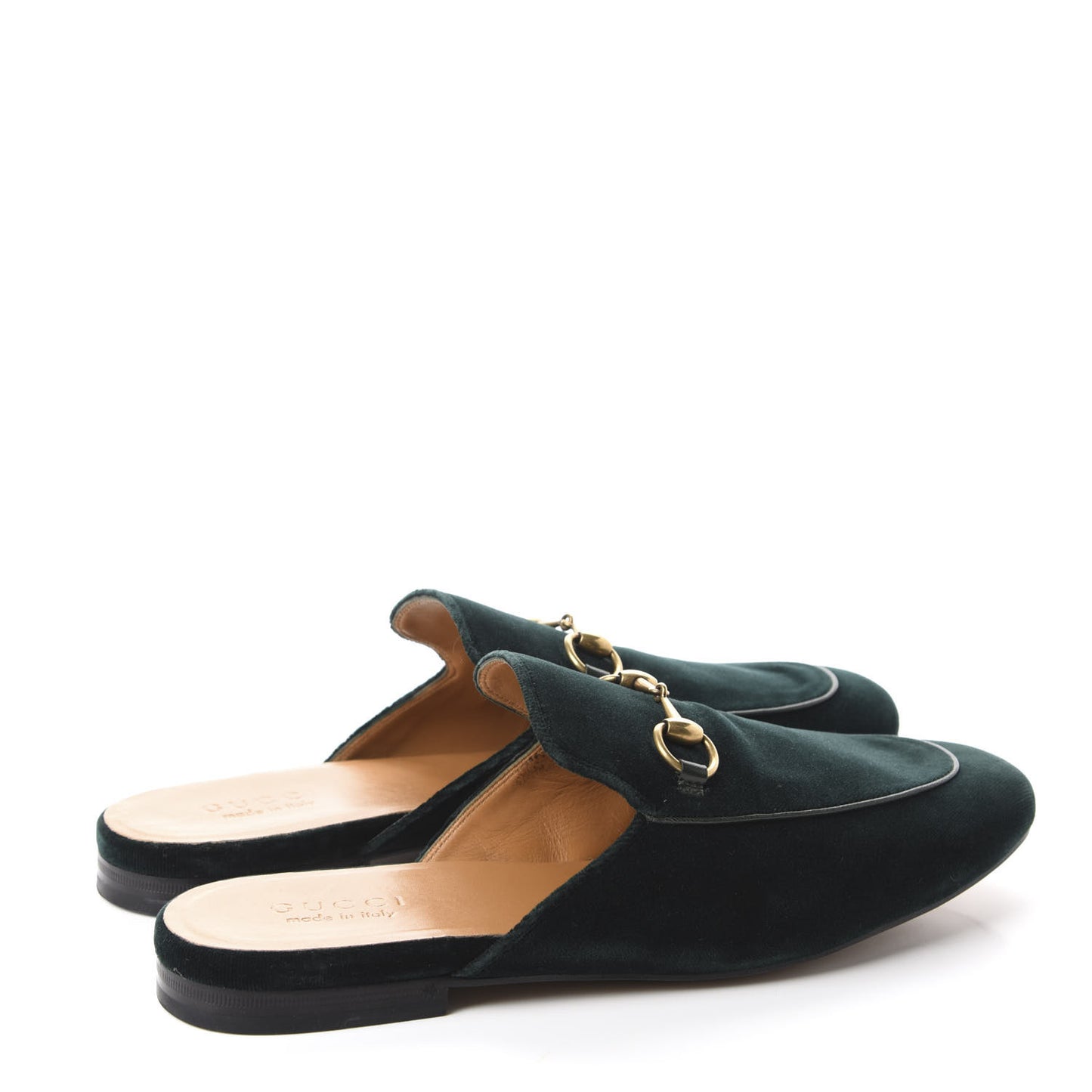 Velvet Mens Princetown Slippers 9 Green