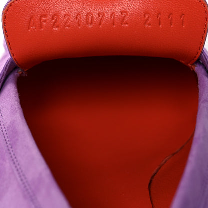 Hermes Suede Goatskin Womens Royal Loafers 36 Violet Parme 8 of 9