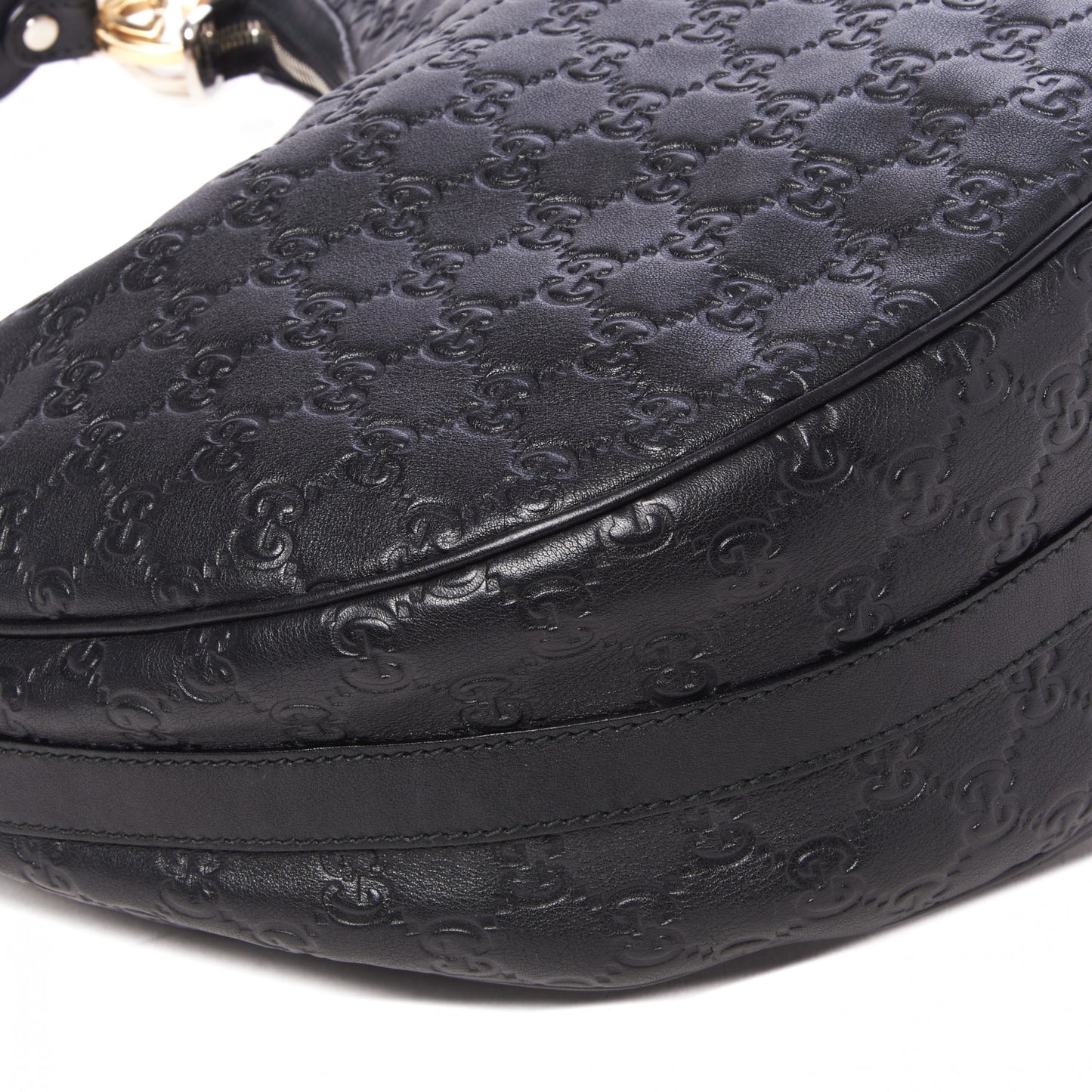 Guccissima Medium GG Twins Hobo Black