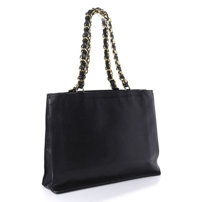 Chanel Lambskin CC Tote Black 3 of 11