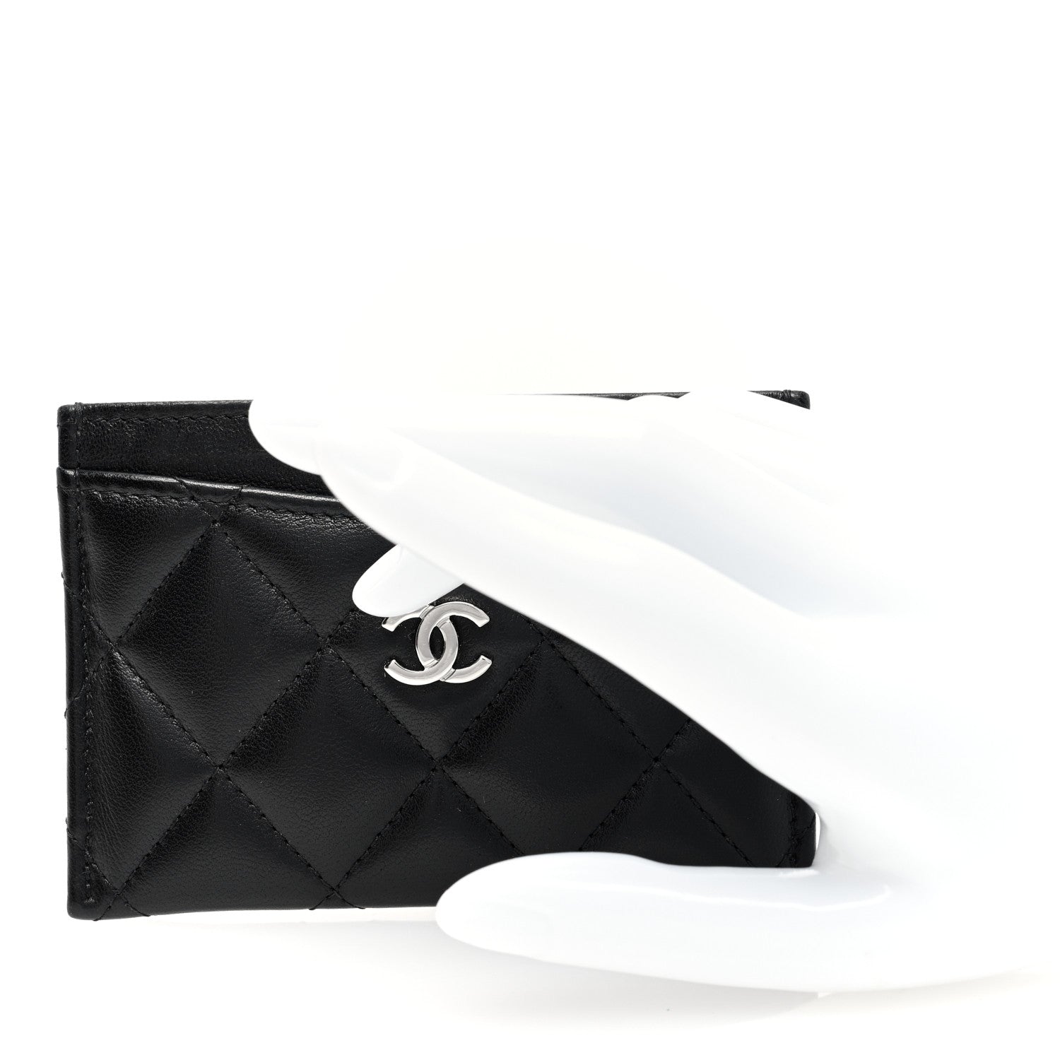 Chanel Lambskin Quilted Card Holder Black 2 of 9