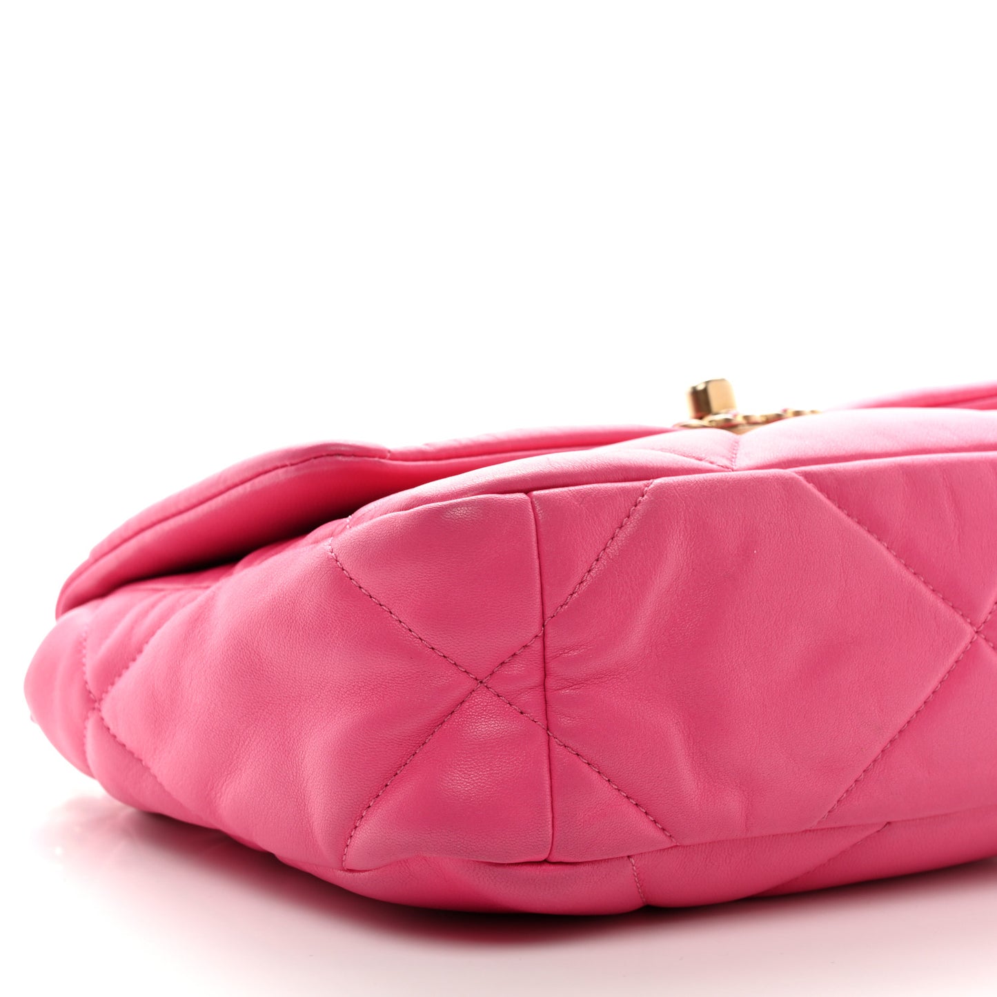 Lambskin Quilted Medium Chanel 19 Flap Dark Pink