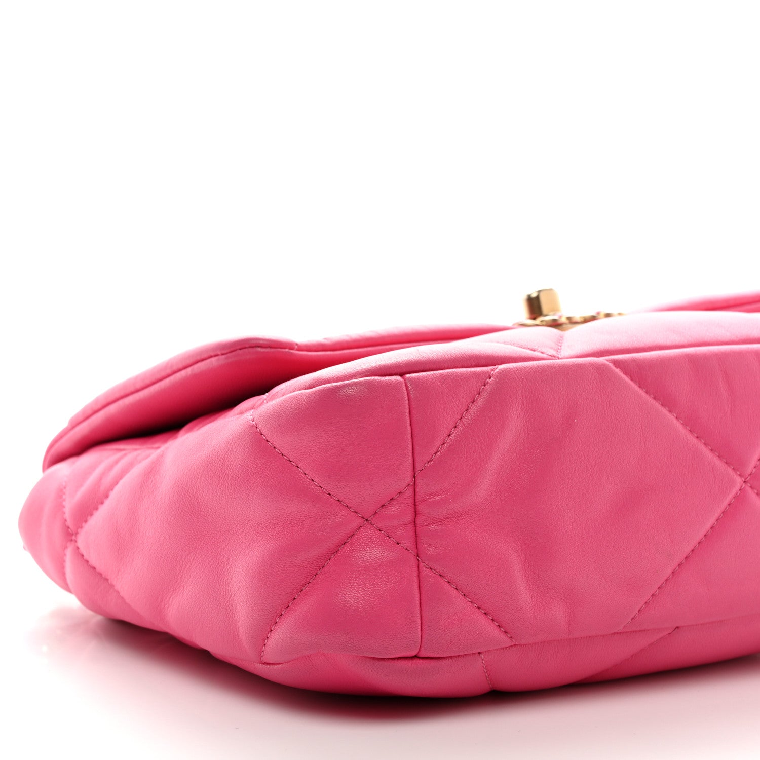Chanel Lambskin Quilted Medium Chanel 19 Flap Dark Pink 9 of 11