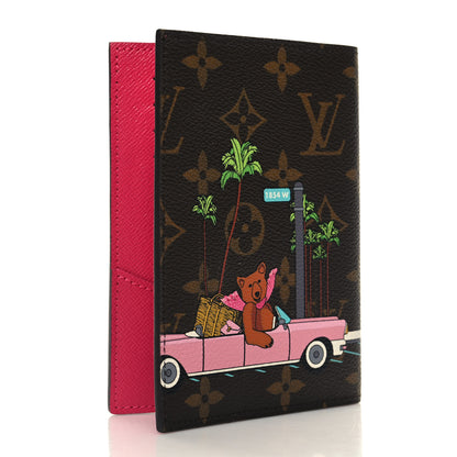 Louis Vuitton Monogram 2021 Christmas Animation Hollywood Passport Cover Fuchsia 3 of 7