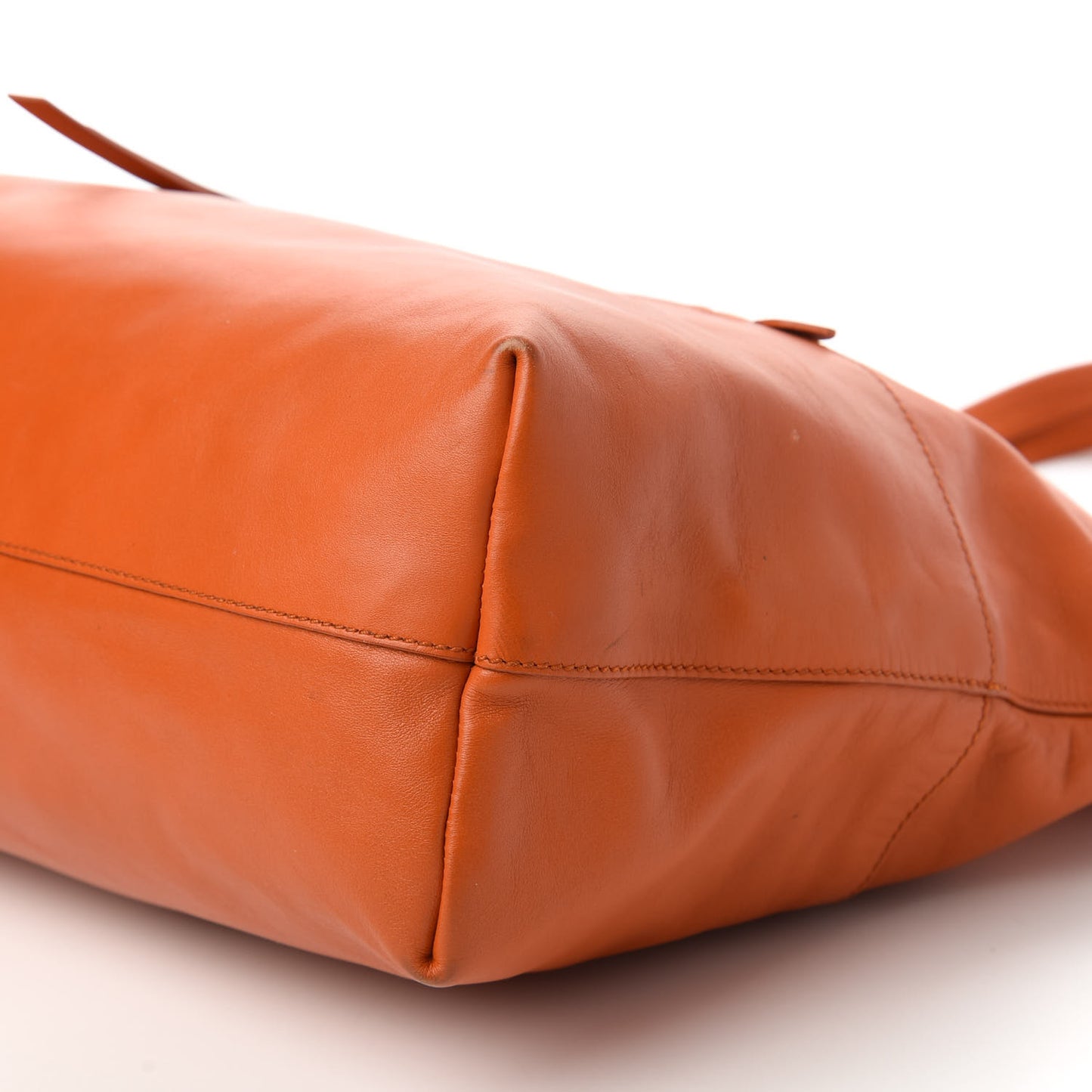 Vitello Soft Shopping Tote Papaya
