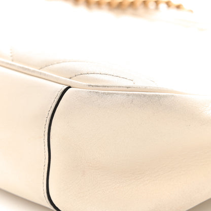 Gucci Calfskin Matelasse Medium GG Marmont Chain Shoulder Bag Mystic White 10 of 18