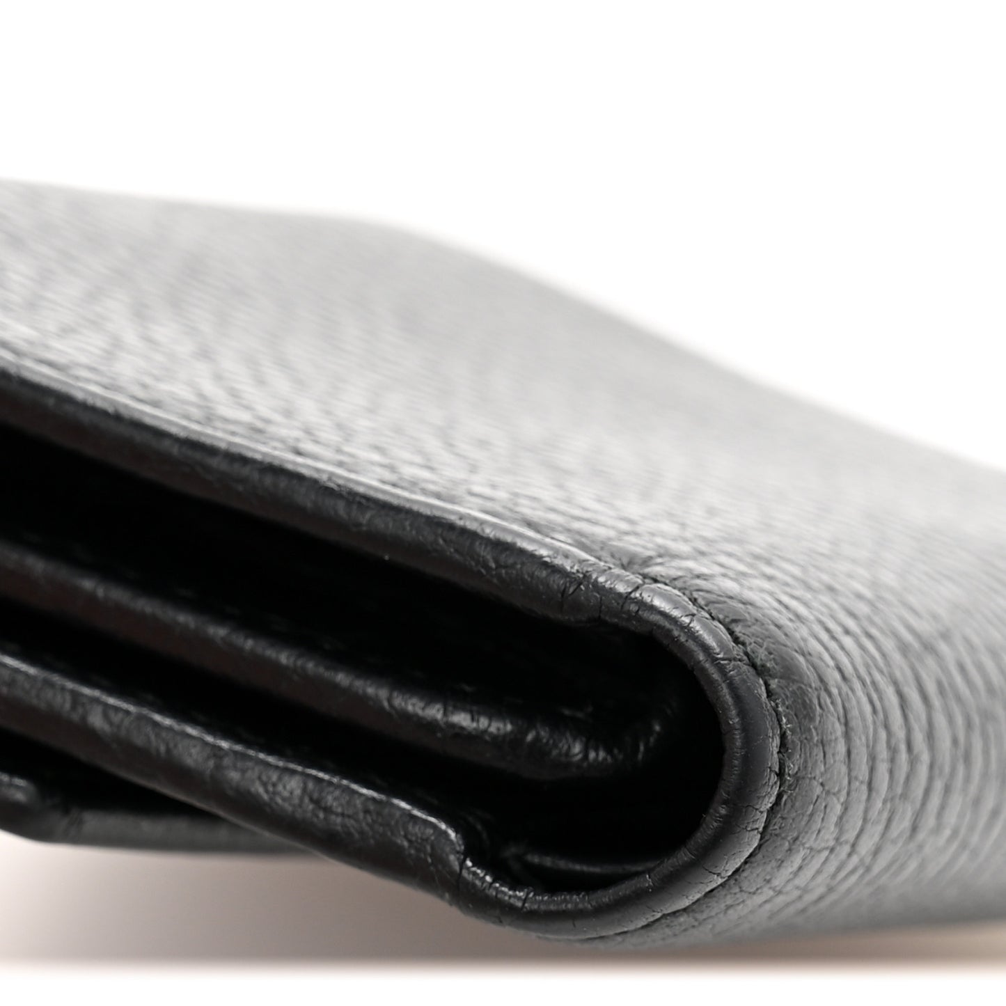 Dollar Calfskin GG Marmont Tri-Fold Wallet Black