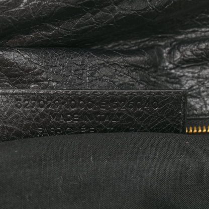 Balenciaga Agneau Giant 12 Gold Hardware Envelope Strap Clutch Black 6 of 9