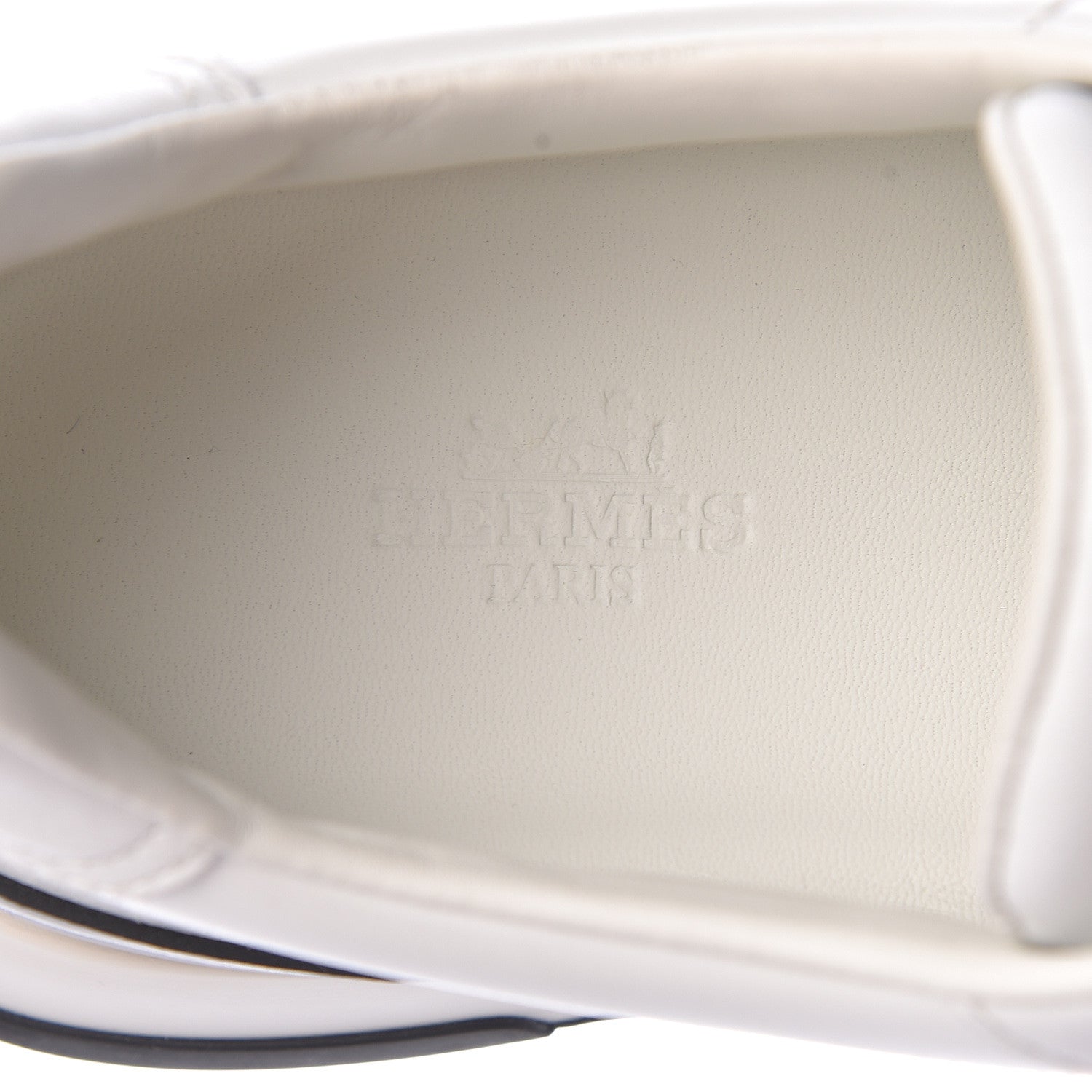 Hermes Calfskin Womens Trail Sneakers 37 White 7 of 9